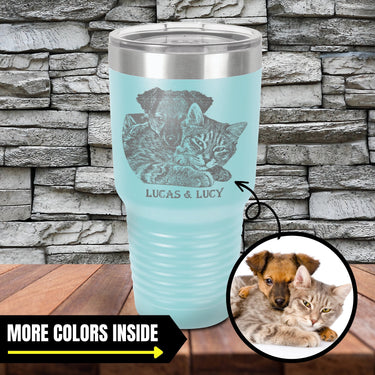 Personalized 30oz Tumbler Pet Portrait